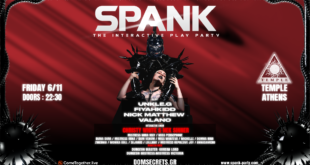 SPANK PARTY – “Sensation Of Mystery” Παρασκευή 6 Νοεμβρίου 2026 | Black Temple Athens